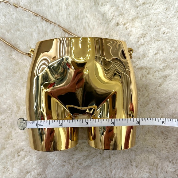 Mew Mews Acrylic Butt Bag in Gold - Picture 6 of 8